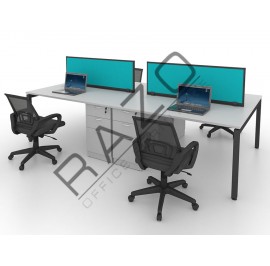 4 Partition Team Workstation | Office Partition Workstation -4PW-4BG