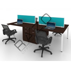 4 Partition Team Workstation | Office Partition Workstation -4PW-4BW