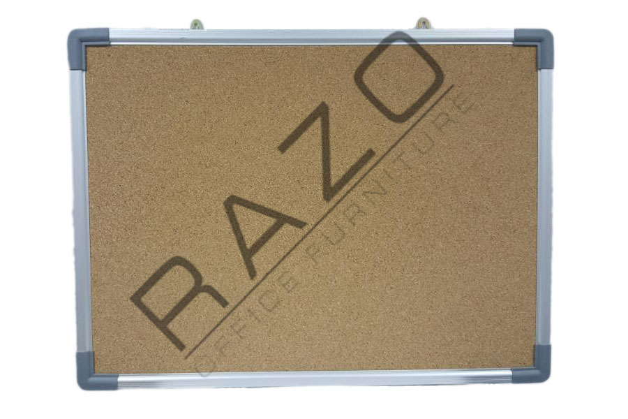 Cork Notice Board c/w Aluminium Frame