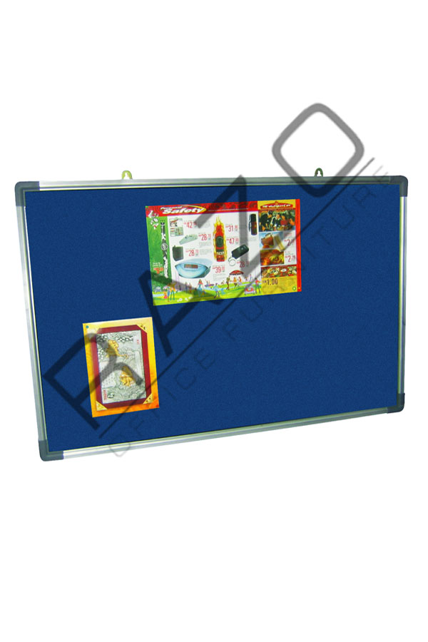 Velvet Notice Board c/w Aluminium Frame 4' x 4'